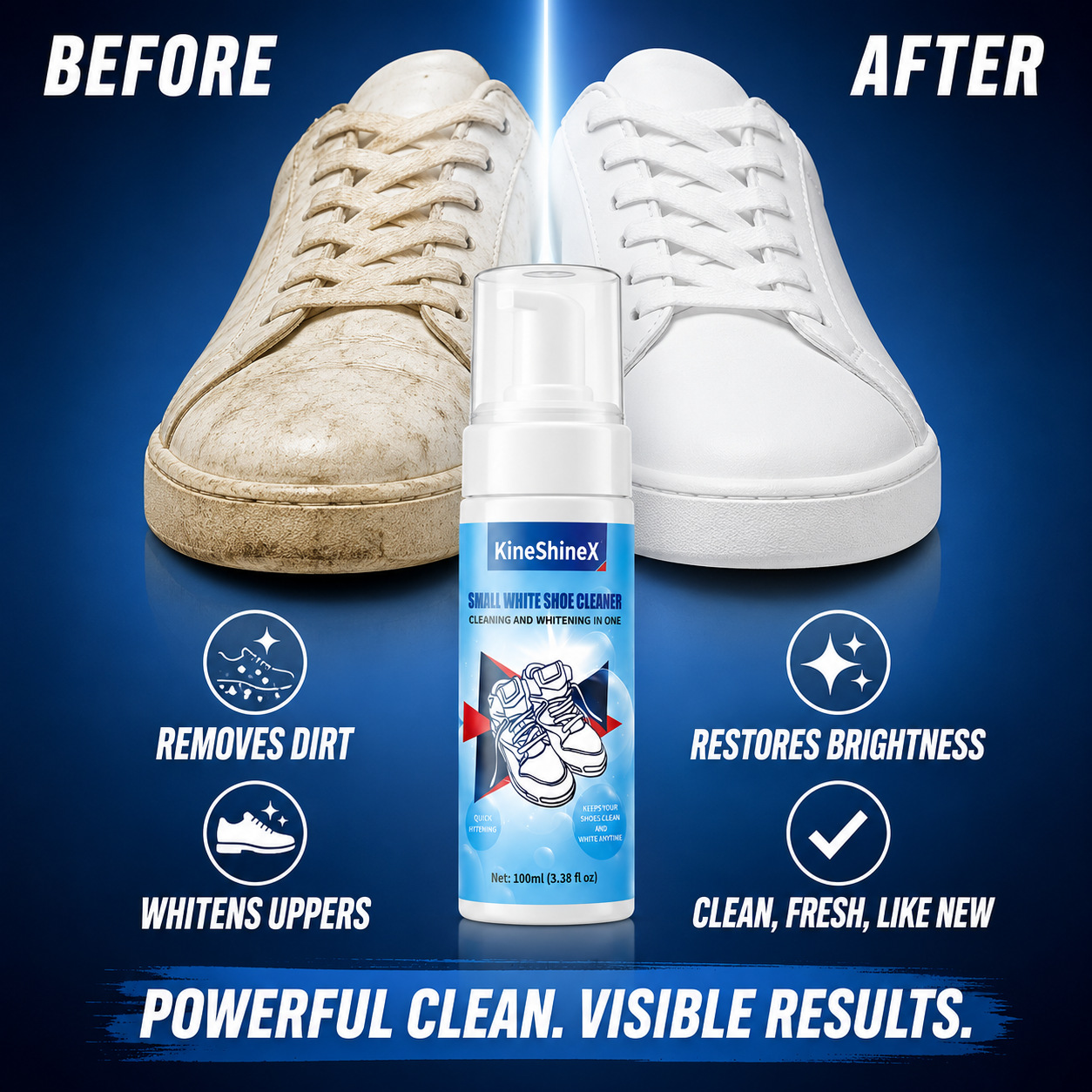 Sneaker Care Kit - Gihen Schoenreinigingssets Waterloze Schuimschoenreiniger met Schoenborstel