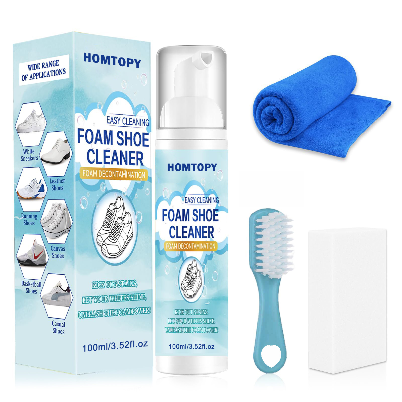 Sneaker Care Kit - Schoenreinigingsset, sneakerreiniger verwijdert vuil en vlekken,